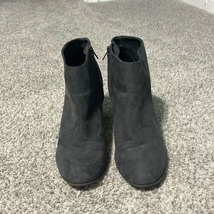 Charcoal heeled boots